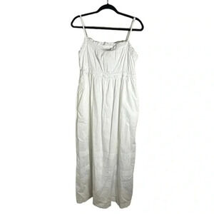 NWT J Crew Factory Maxi Dress Cotton White Size 14